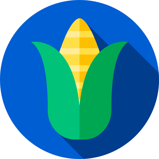 maíz Flat Circular Flat icono
