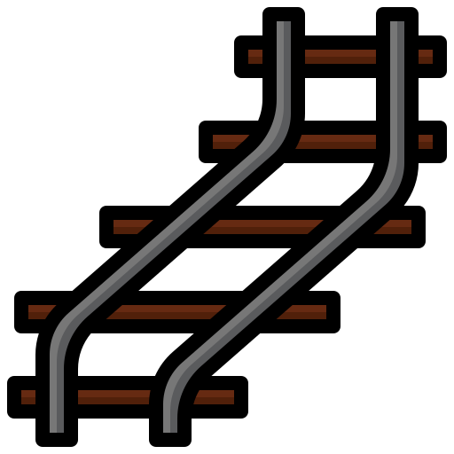 zig zag Surang Lineal Color icono