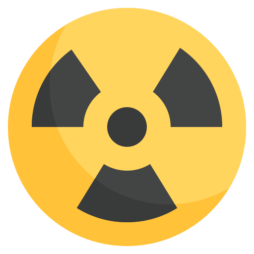 Radiation sign Surang Flat icon