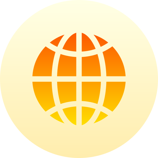 Earth grid Basic Gradient Circular icon
