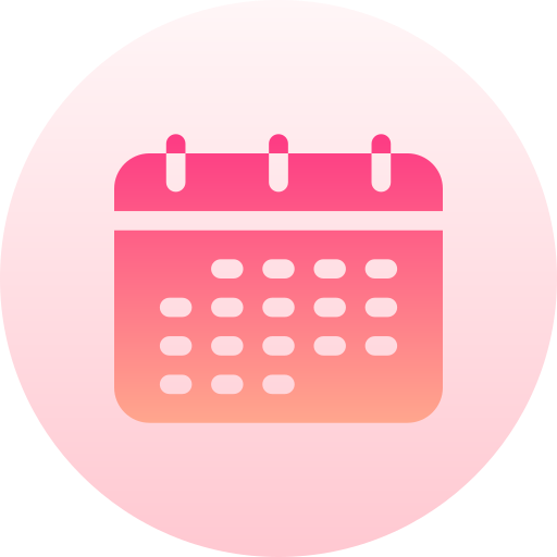 kalender Basic Gradient Circular icon