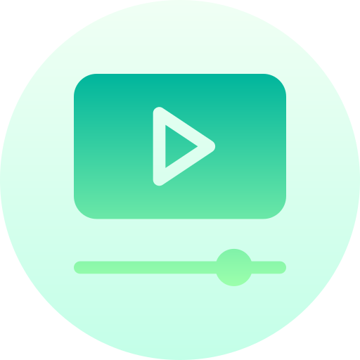 videoplayer Basic Gradient Circular icon