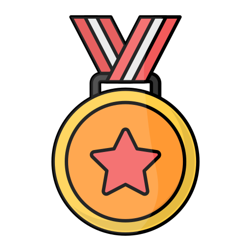 メダル Generic Thin Outline Color icon