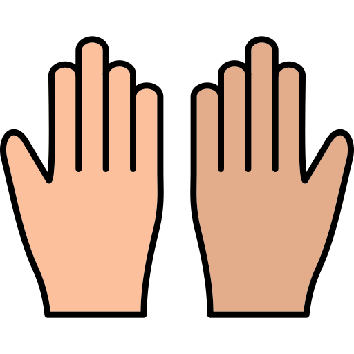 manos Generic Thin Outline Color icono