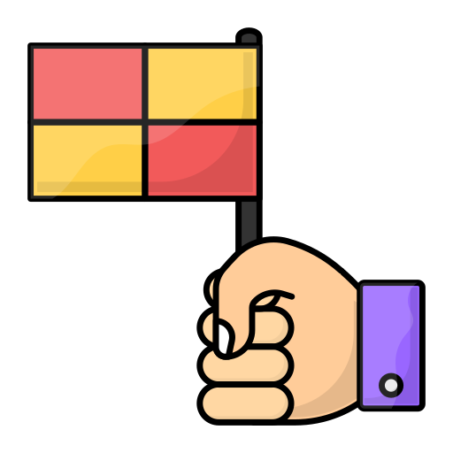 abseitsflagge Generic Thin Outline Color icon