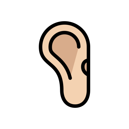 Ear Vector Stall Lineal Color icon