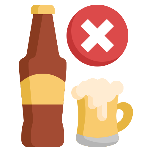 no alcohol Surang Flat icono