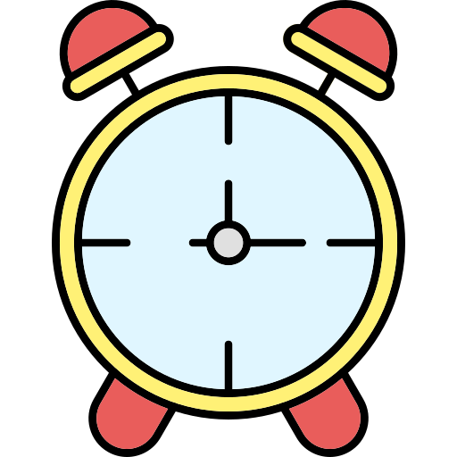 Alarm clock Generic Thin Outline Color icon