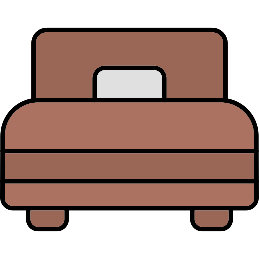 cama individual Generic Thin Outline Color icono