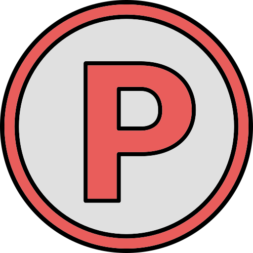 Parking sign Generic Thin Outline Color icon
