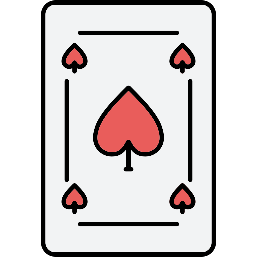 carta de juego Generic Thin Outline Color icono