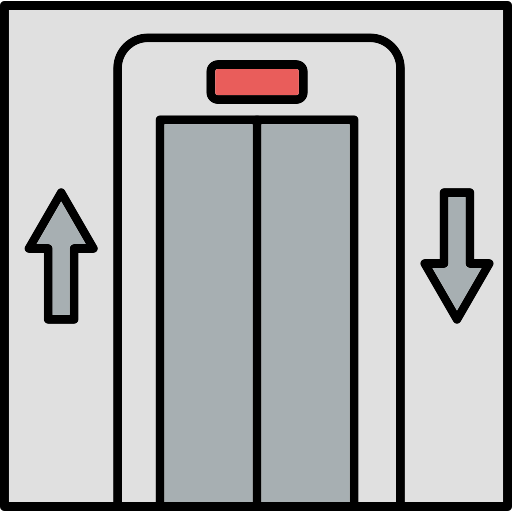 ascensor Generic Thin Outline Color icono