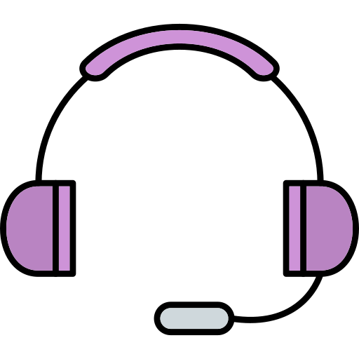 headset Generic Thin Outline Color icon