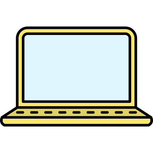 Laptop Generic Thin Outline Color icon