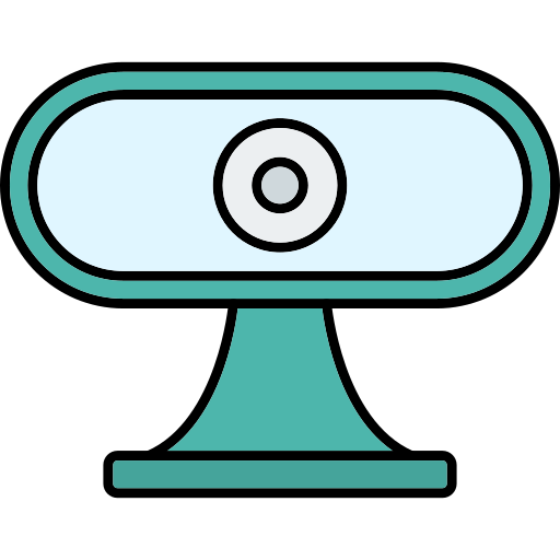 Webcam Generic Thin Outline Color icon