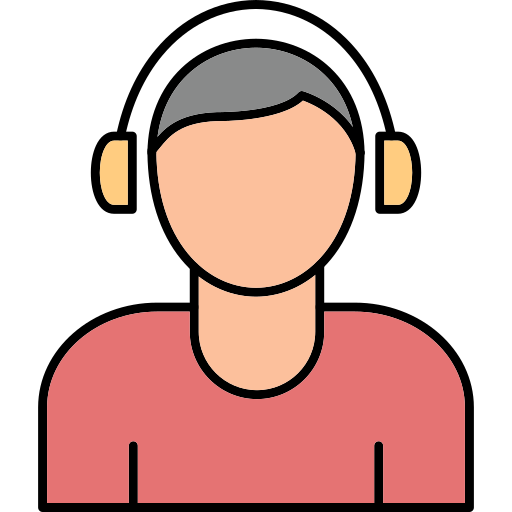 Listening Generic Thin Outline Color icon