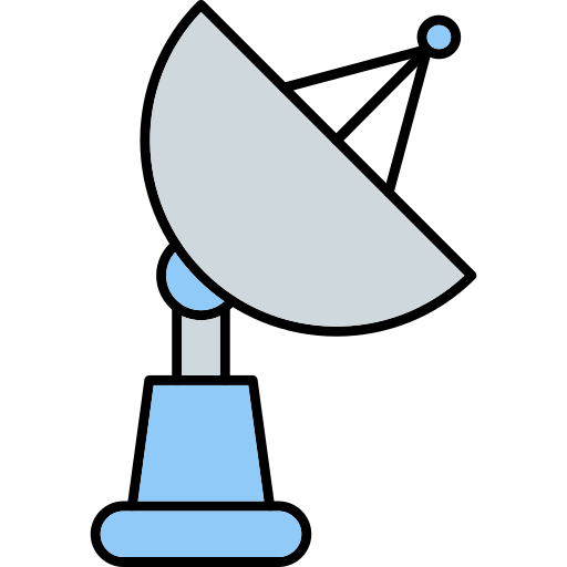 satellitenschüssel Generic Thin Outline Color icon