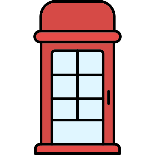 Телефонная будка Generic Thin Outline Color иконка