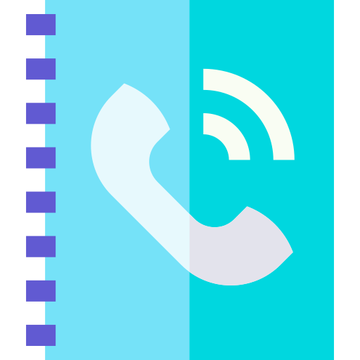 Phone book Basic Straight Flat icon