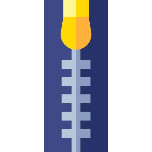 Zipper Basic Straight Flat icon