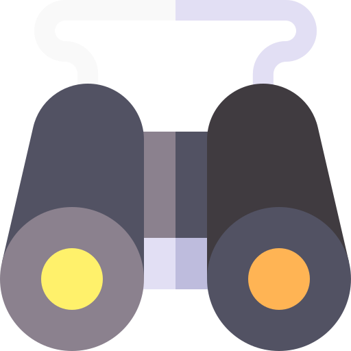 Binocular Basic Rounded Flat icon