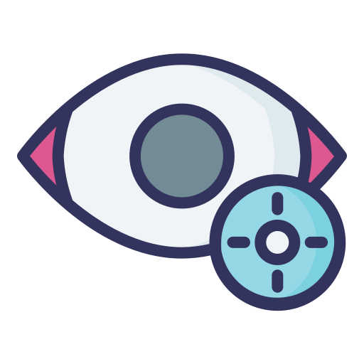 Eye lens Generic Outline Color icon