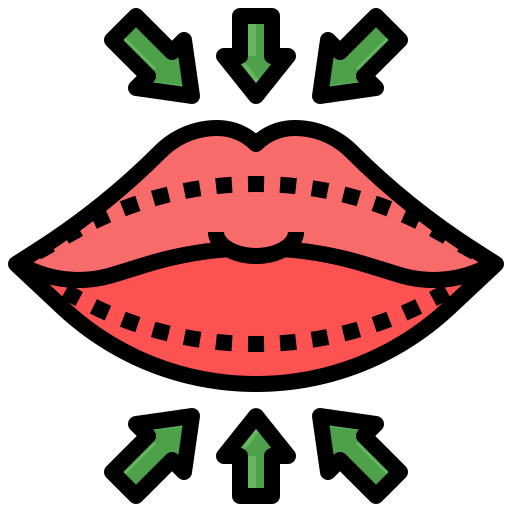 aumento de lábios Surang Lineal Color Ícone