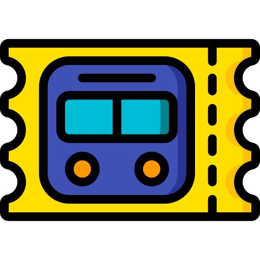 Train ticket Basic Miscellany Lineal Color icon
