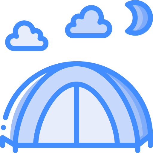 Tent Basic Miscellany Blue icon