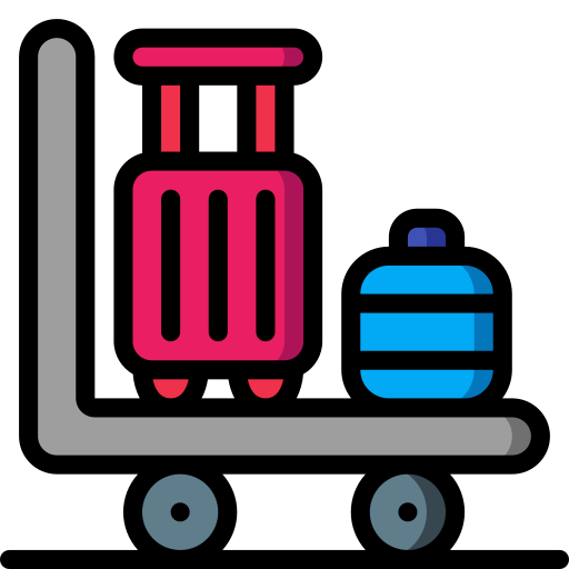Luggage cart Basic Miscellany Lineal Color icon
