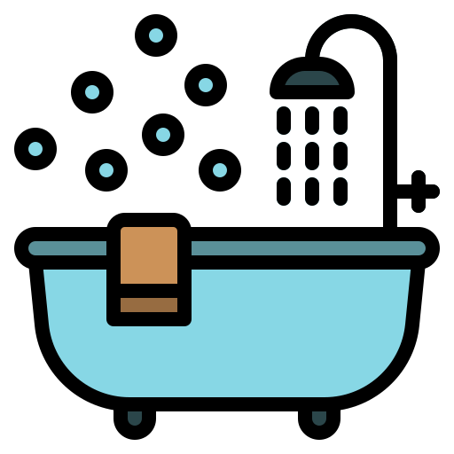 Bathtub Generic Outline Color icon