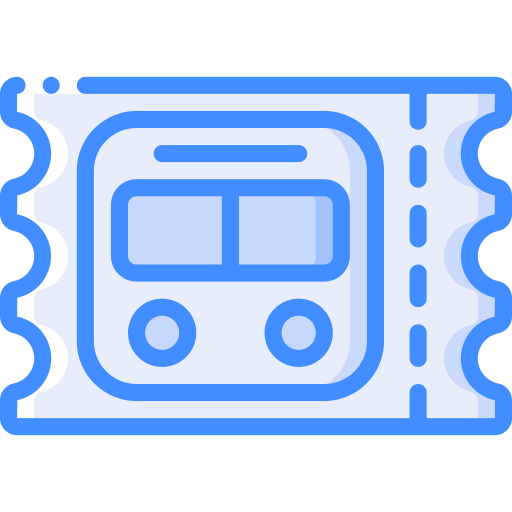biglietto del treno Basic Miscellany Blue icona