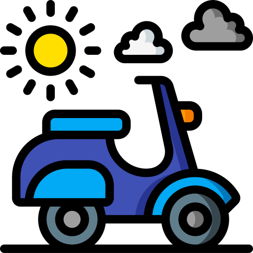 Moped Basic Miscellany Lineal Color icon