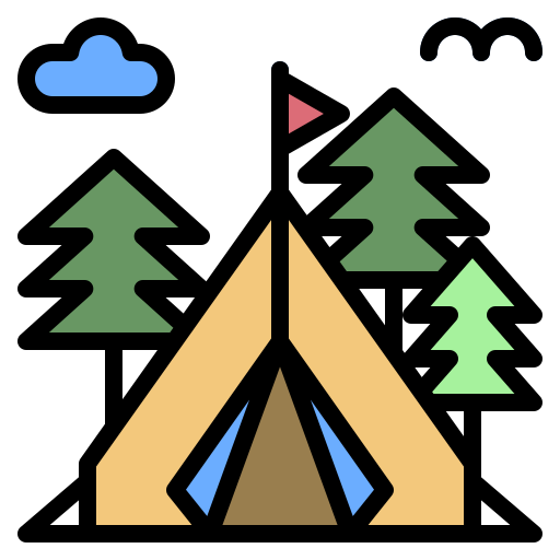 camping Generic Outline Color icoon