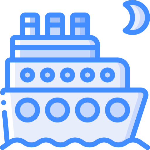 cruise schip Basic Miscellany Blue icoon