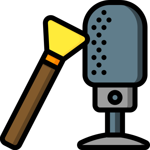 Микрофон и щетка Basic Miscellany Lineal Color иконка