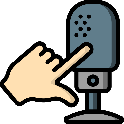 poke-mikrofon Basic Miscellany Lineal Color icon