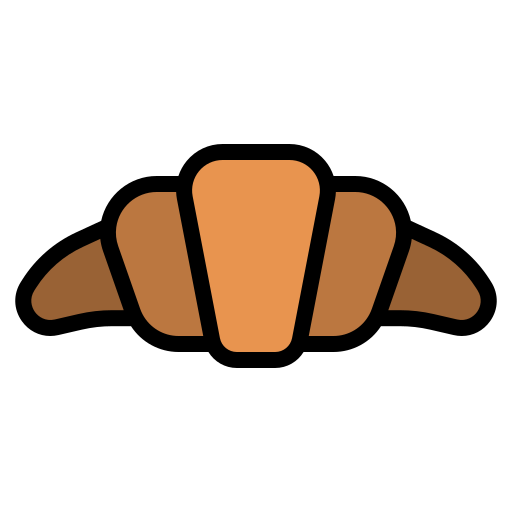 Croissant Generic Outline Color icon