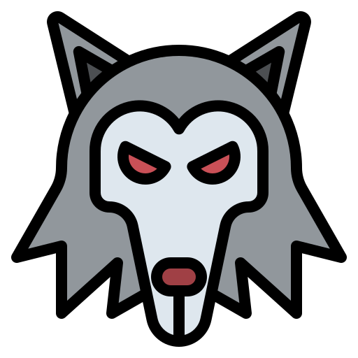 wolf Generic Outline Color icoon