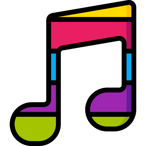 Music note Basic Miscellany Lineal Color icon