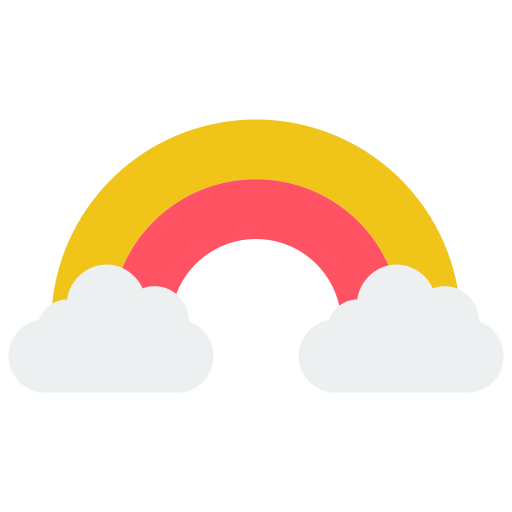 arcoíris Basic Miscellany Flat icono