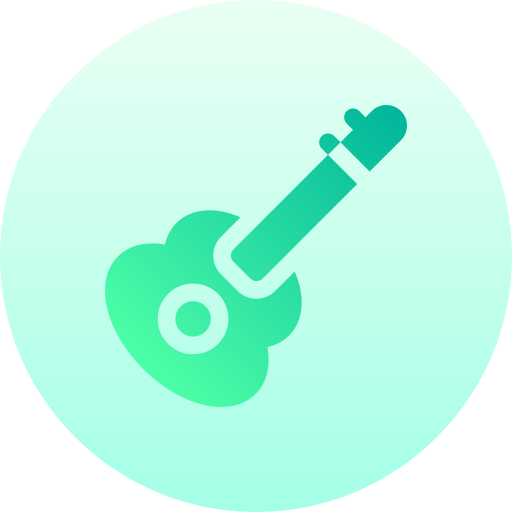 guitarra Basic Gradient Circular icono