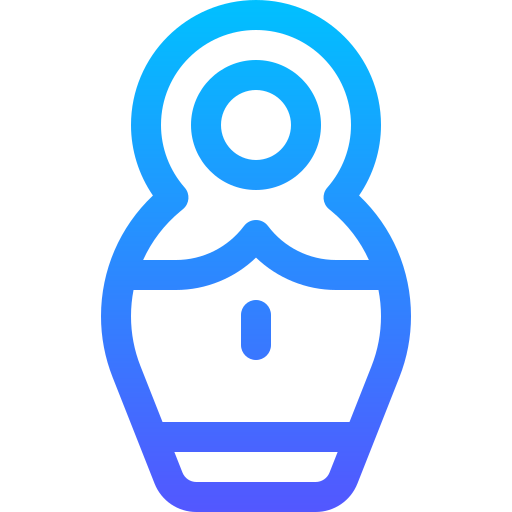 Matryoshka doll Basic Gradient Lineal color icon