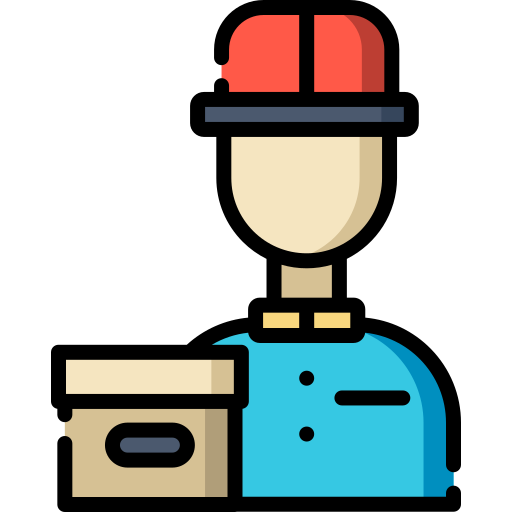 Delivery courier Special Lineal color icon