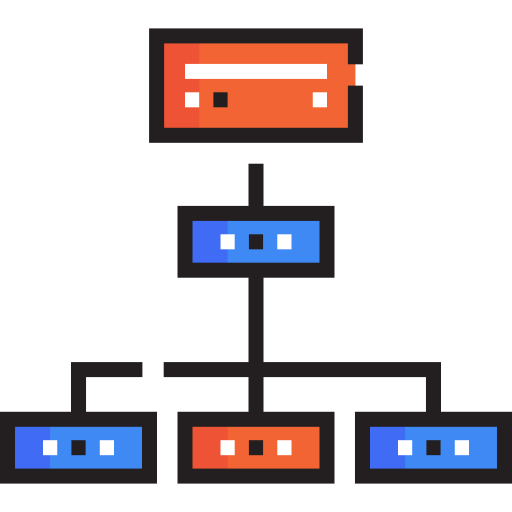 diagram Detailed Straight Lineal color ikona