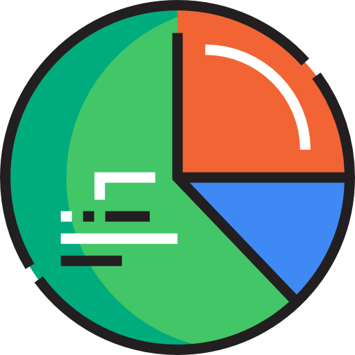 Pie chart Detailed Straight Lineal color icon