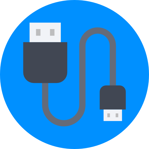 Usb cable Prosymbols Flat icon