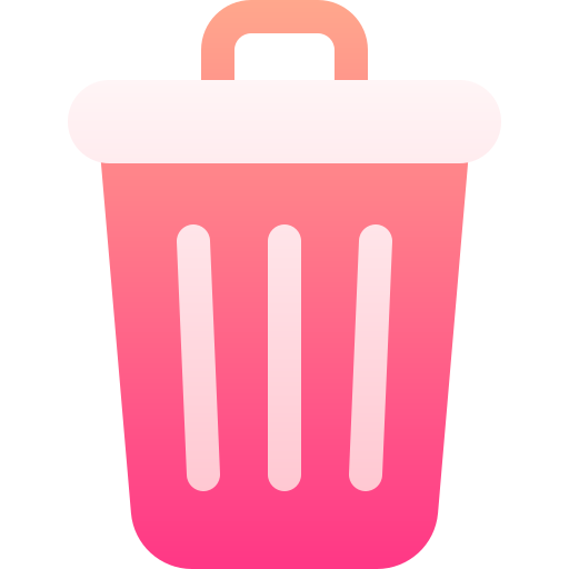 쓰레기통 Basic Gradient Gradient icon