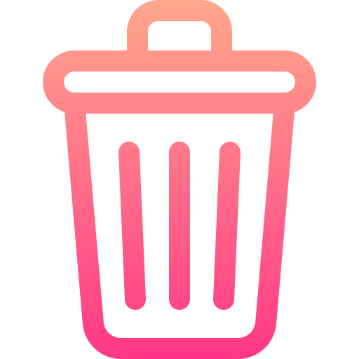 contenedor de basura Basic Gradient Lineal color icono