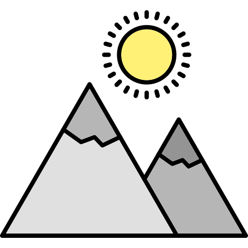 paisaje Generic Thin Outline Color icono